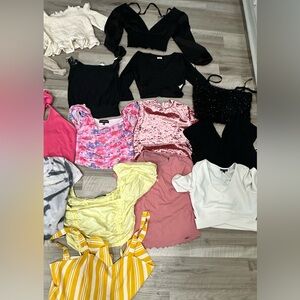 17 tops marcas SHEIN , American eagle , hollister , BCBGMaxAzria and xpress